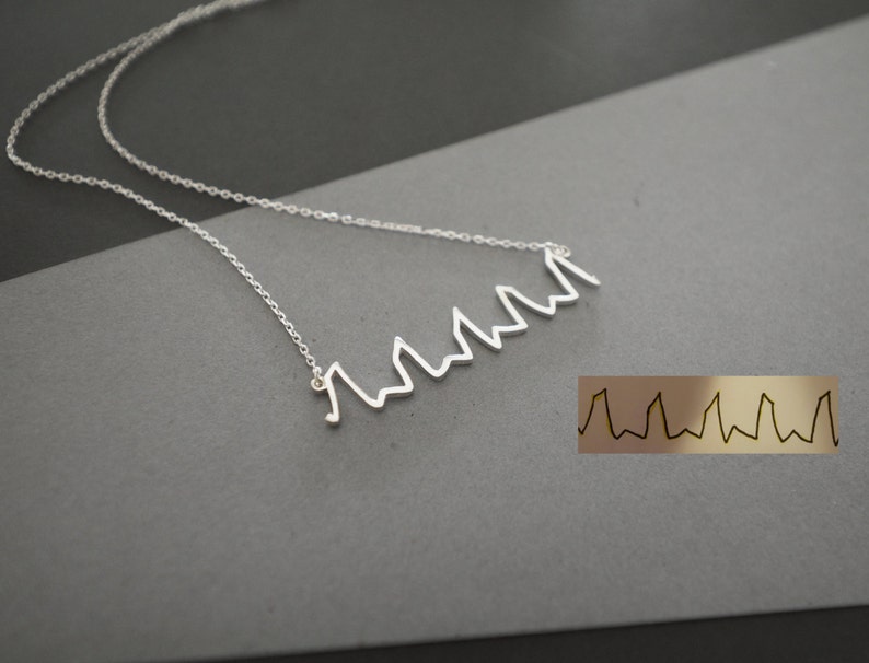 Actual Heartbeat Necklace Dainty Baby Heartbeat Jewelry New mom Necklace Baby Shower Gift Mother Gift CHRISTMAS GIFTS image 3
