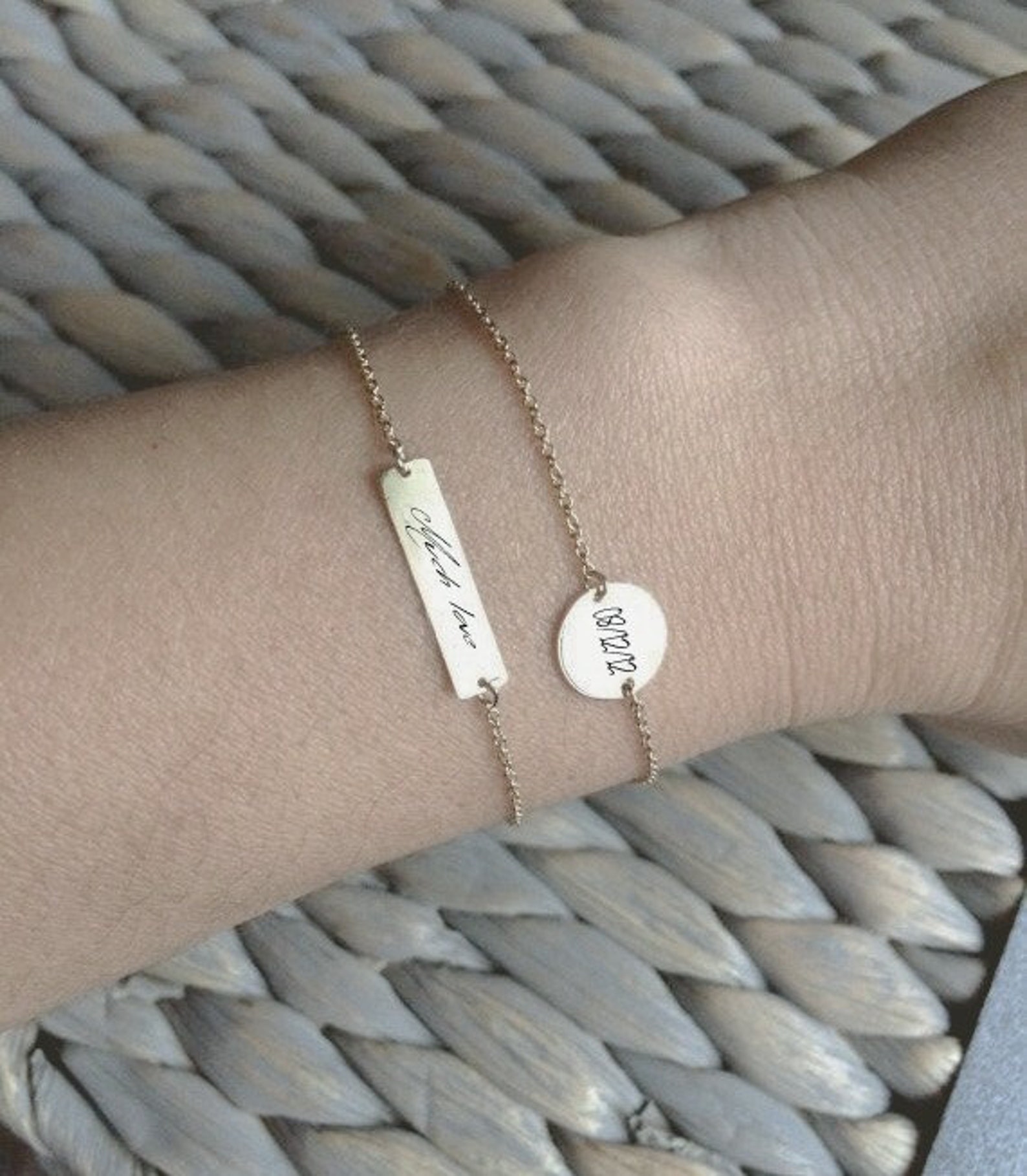 Custom Handwriting Bracelet Actual Handwriting Jewelry Etsy