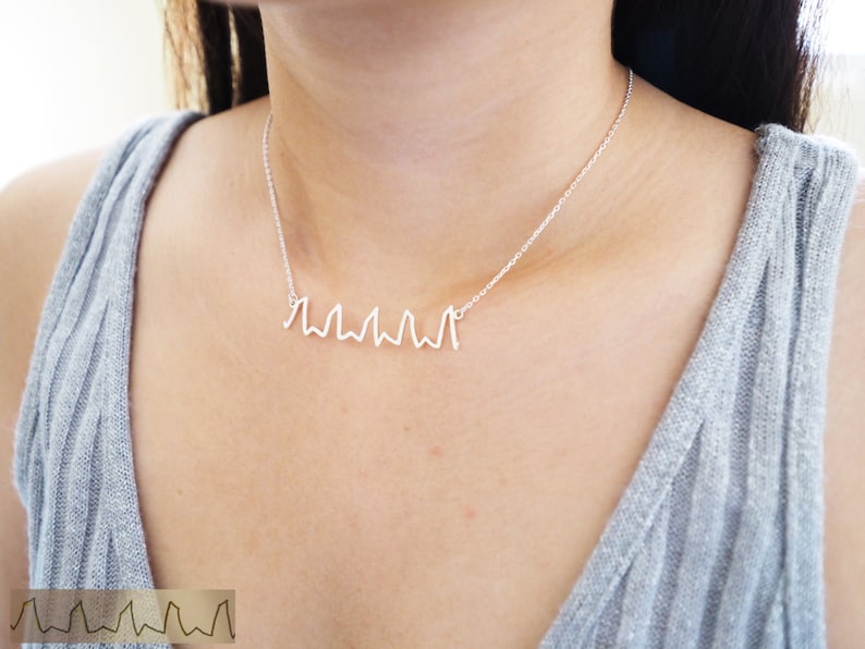 Actual Heartbeat Necklace Dainty Baby Heartbeat Jewelry New mom Necklace Baby Shower Gift Mother Gift CHRISTMAS GIFTS zdjęcie 2