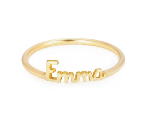 Dainty Name Ring Stackable Name Ring Custom Name Ring