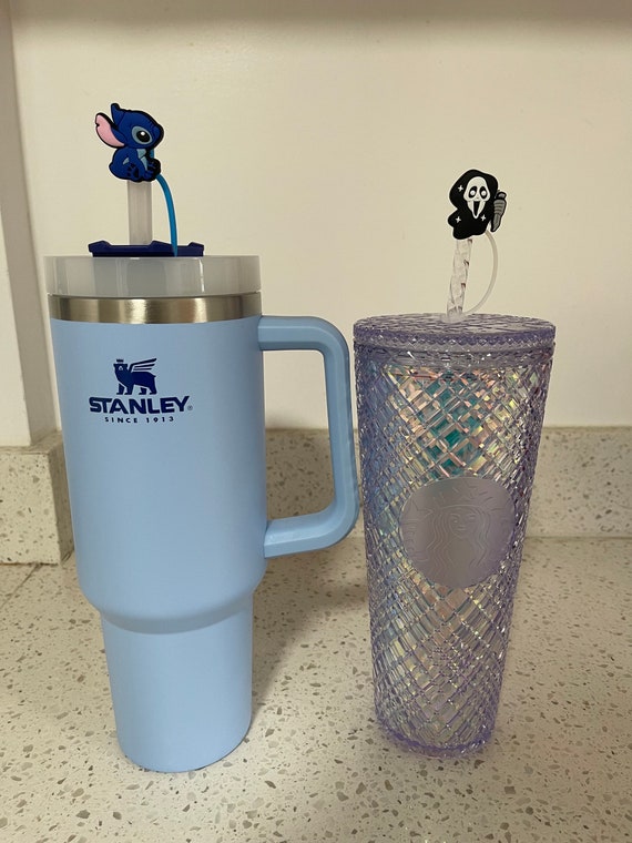 Stitch Straw Topper Frog Straw Topper PVC Silicone Stanley Starbucks  Tumbler Straw Accessory Straw Cover