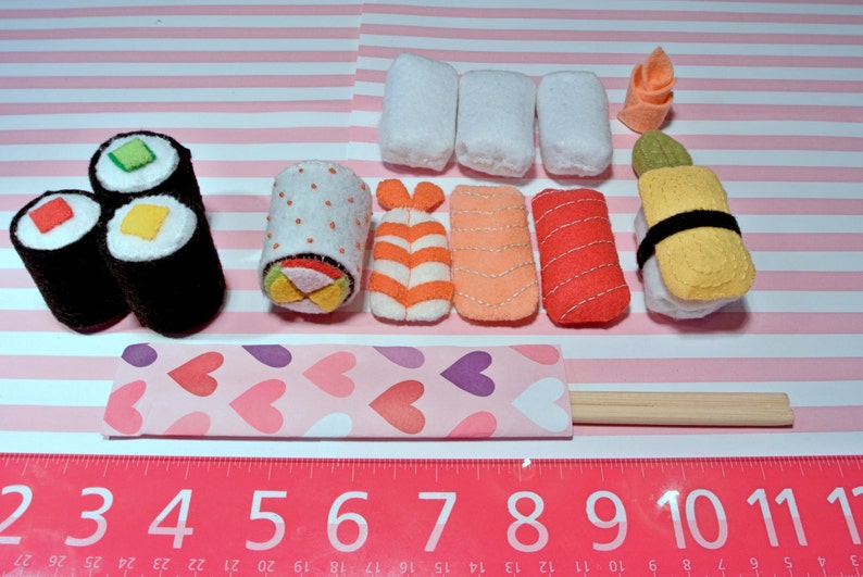 Felt Food Sushi Set Roll Combo and Bento Combo. Felt Foods Etsy