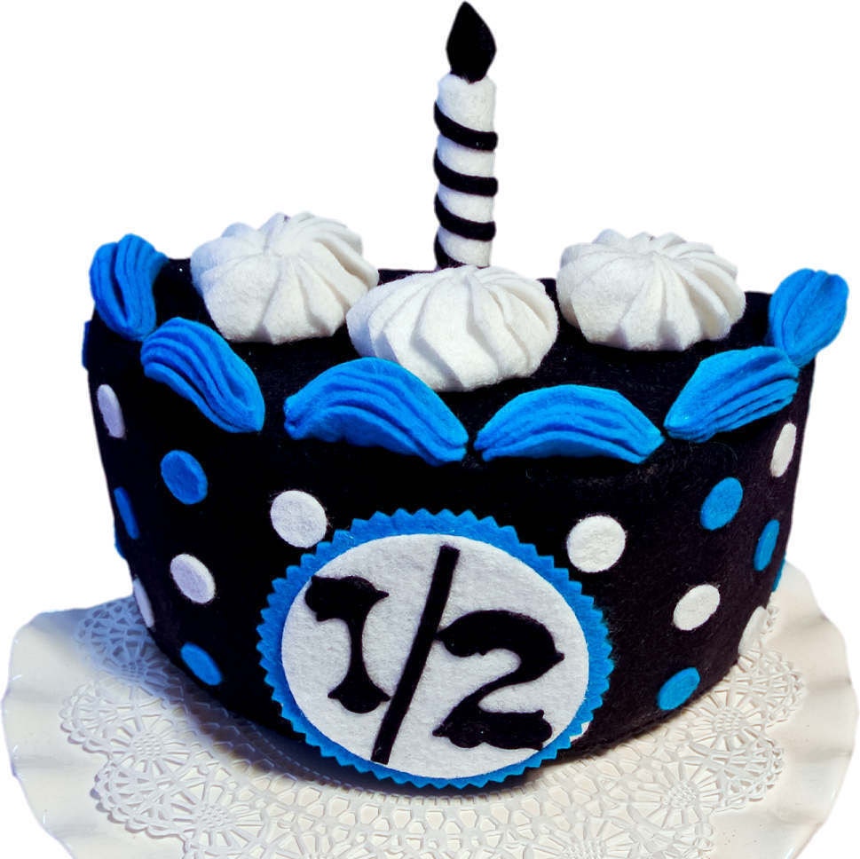 Half Birthday Cake Navy Turquoise Felt Cakebirthday Photo Etsy Half Birthday Cake Navy Turquoise Felt Cakebirthday Photo Etsy