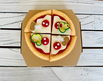 NEW! Felt food pizza Set - Play toy, kitchen toy pizza. Felt Foods, Felt Toys, Felt Pizza, Kids Toy, Gift for kids, Play food