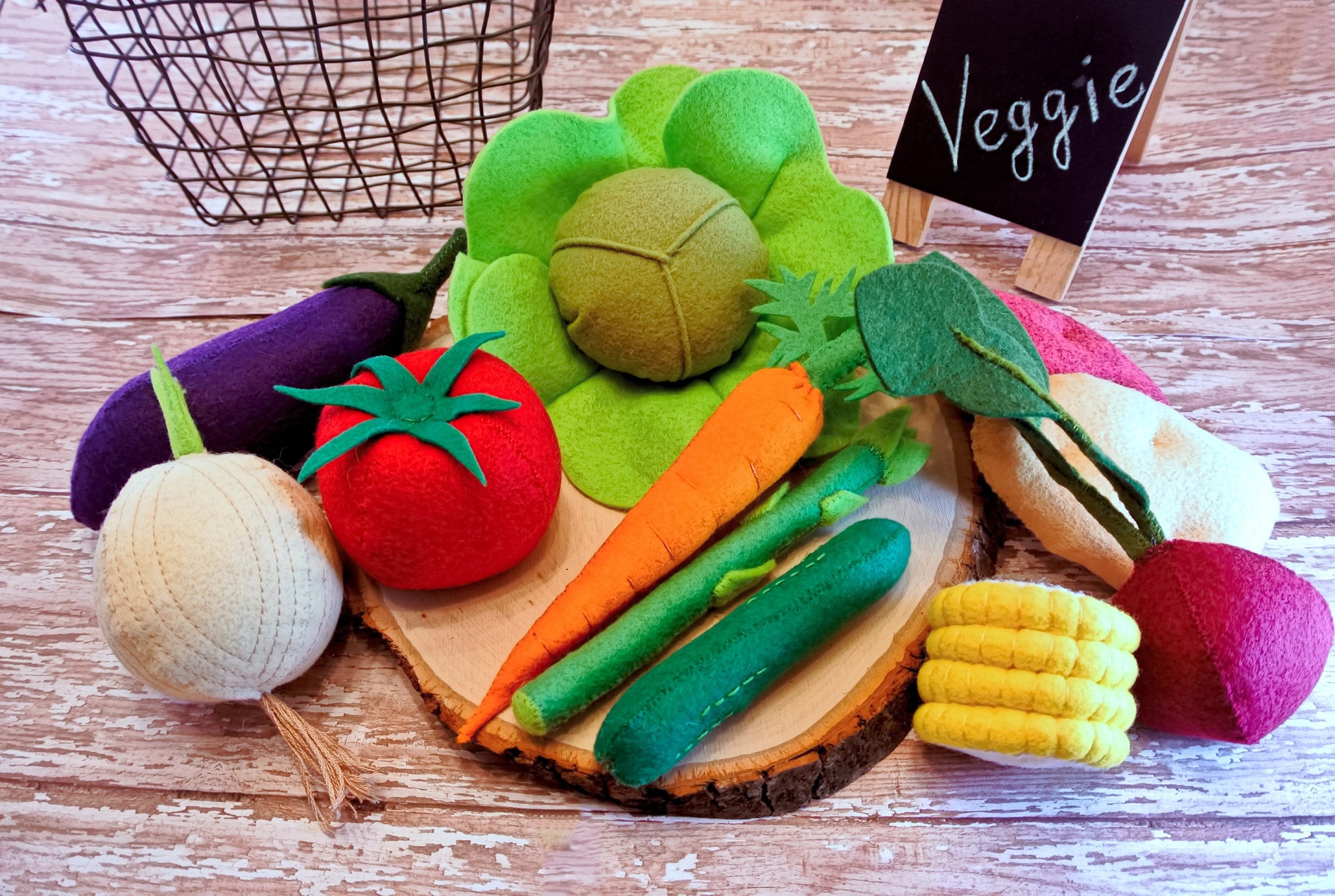 Felt Vegetable Set D. Felt Food Felt Vegetable Felt Toys Etsy