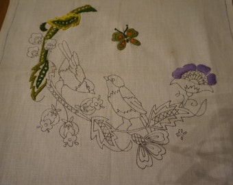 Crewel Pillow Case Kit (Unfinished)
