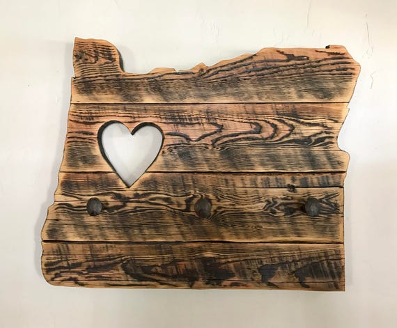 Oregon State Coat Rack Made With Reclaimed Barnwood And Etsy
