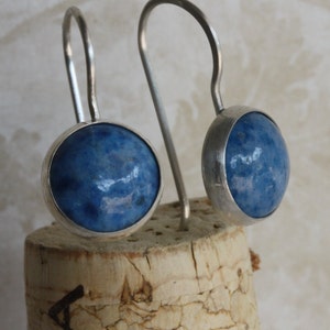 Lapis Sterling Silver Earrings, Lapis Earrings, Blue Gemstone Earrings, lapis Jewelry, Lapis Lazuli Earrings, Everyday Earrings