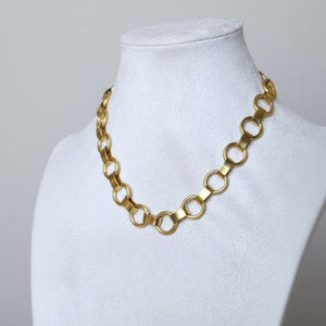 Chunky 16mm Heavy Gauge Link Choker Handmade Chain Necklace Silver Gold Jewelry Gift