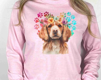 Spaniel Lover Gift Shirt Ultra Cotton Long Sleeve Tee Comes in 5 Colors