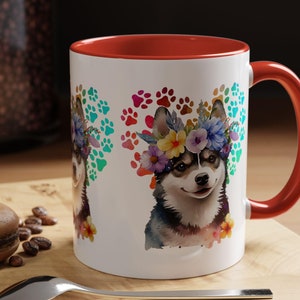 Love My Husky Accent Coffee Mug, 11oz Husky Mom Gift