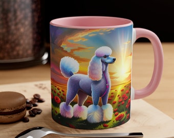 Standard Poodle Hot Chocolate Mug Coffee Cup for Dog Lover Accent Coffee Mug, 11oz
