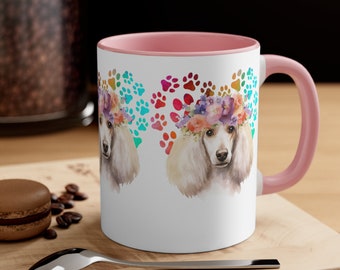 Standard Poodle Hot Chocolate Mug Coffee Cup for Dog Lover Accent Coffee Mug, 11oz