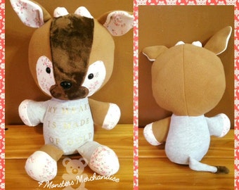 Memory Giraffe (bear), Memory Bear, Keepsake/Personalized gift, Sleeper Bear, Custom gift