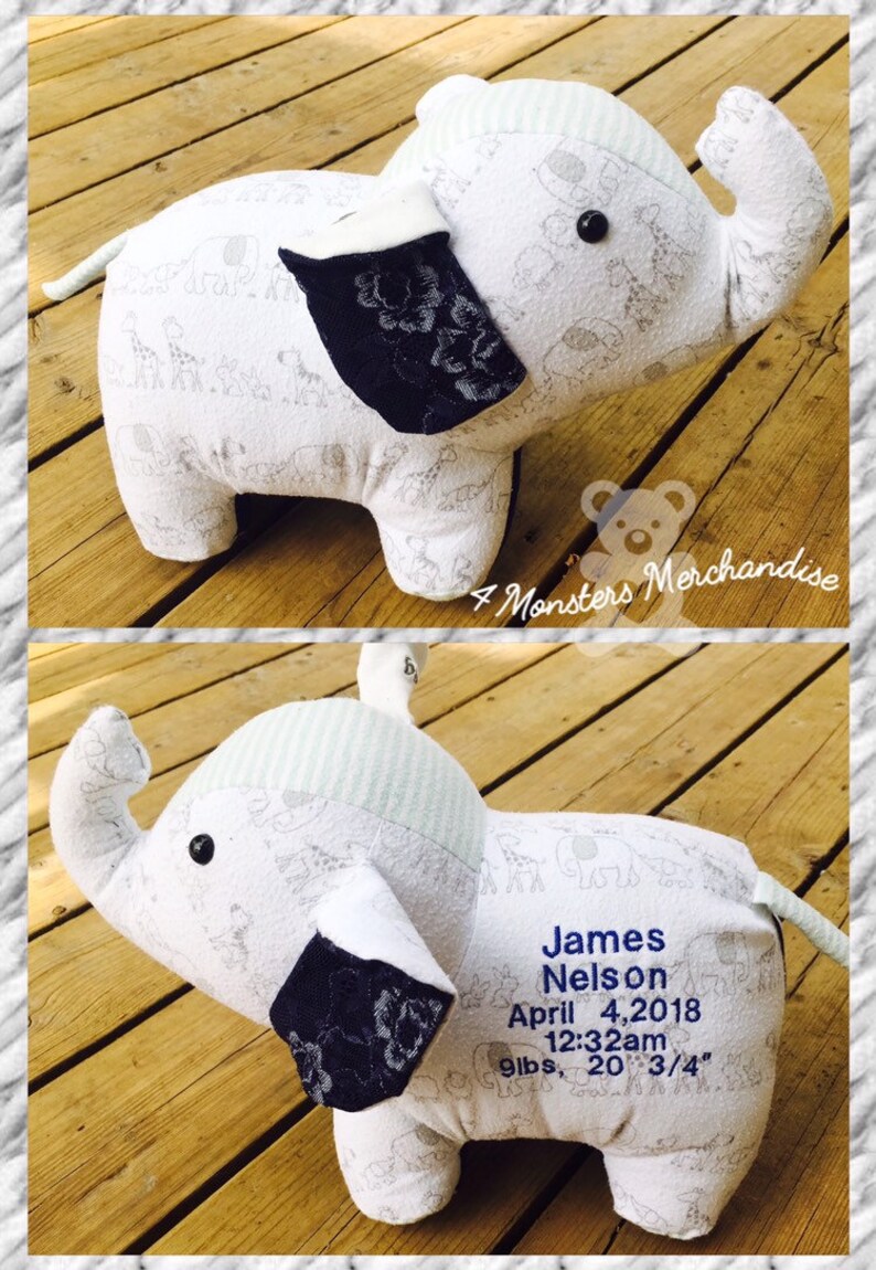 Keepsake Baby Elephant Memory Bear Bear From Baby Clothes Etsy