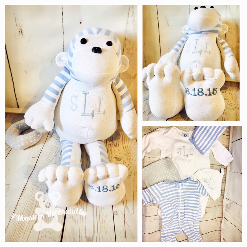 Pyjama Bear Memory Monkey Keepsake Bear Memory Bear Keepsake Gift Memorial gift