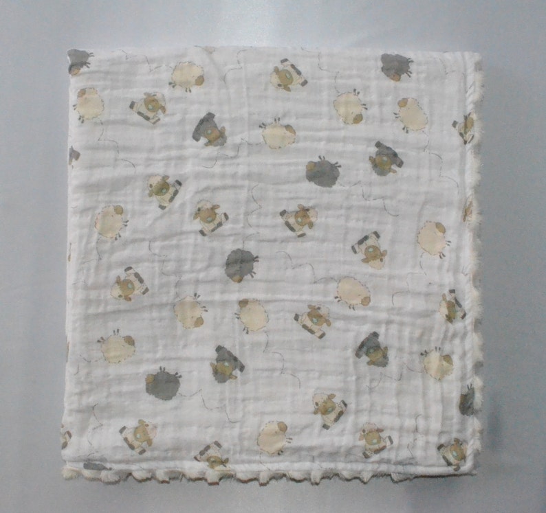 Gauze/Minky Blanket My Little Lamb Baby blanket. Etsy