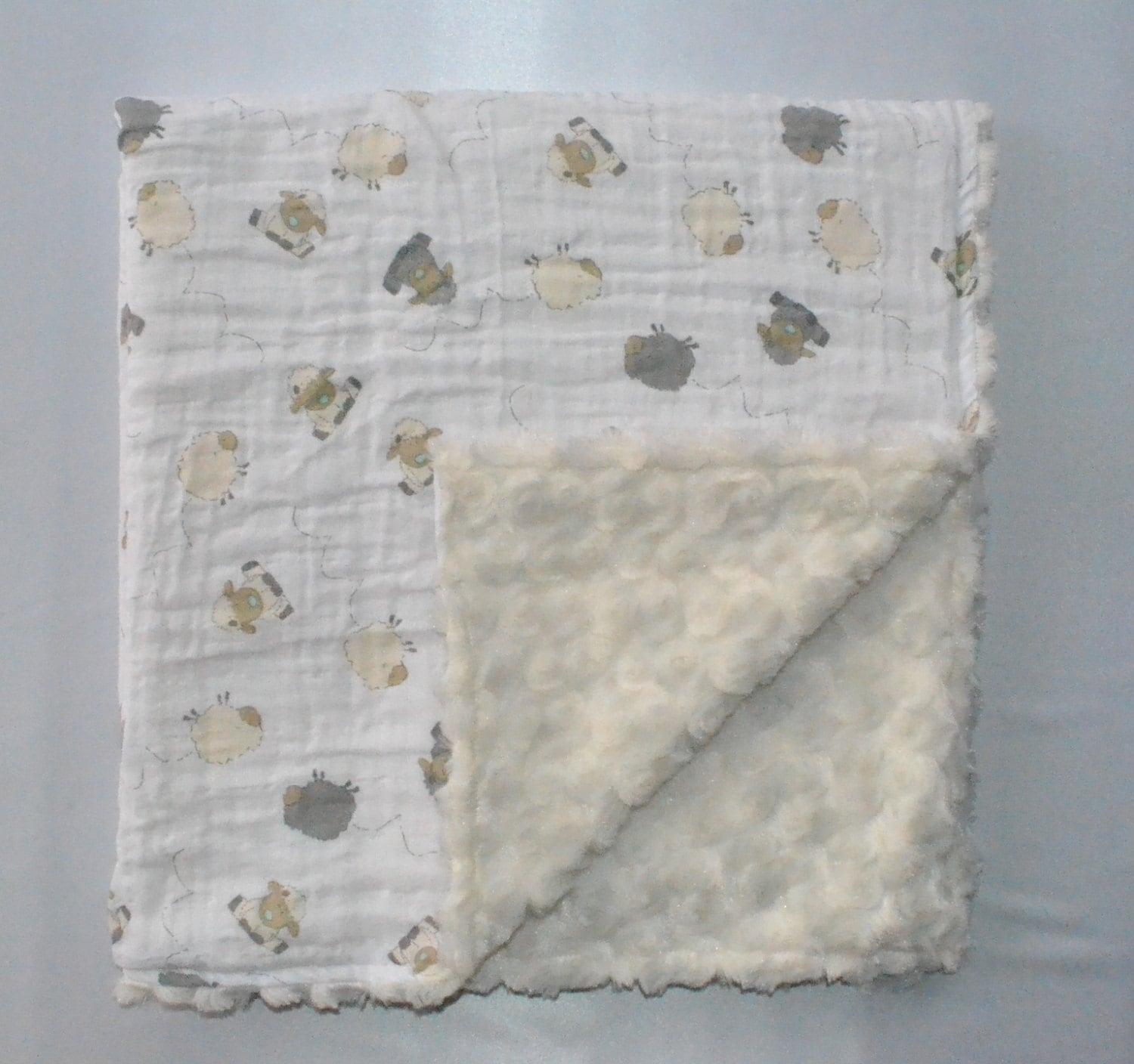 Gauze/Minky Blanket My Little Lamb Baby blanket. Etsy