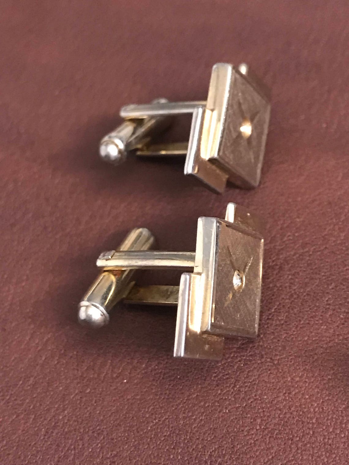Vintage Gold Starburst Cufflinks et Tie Tack Set Etsy