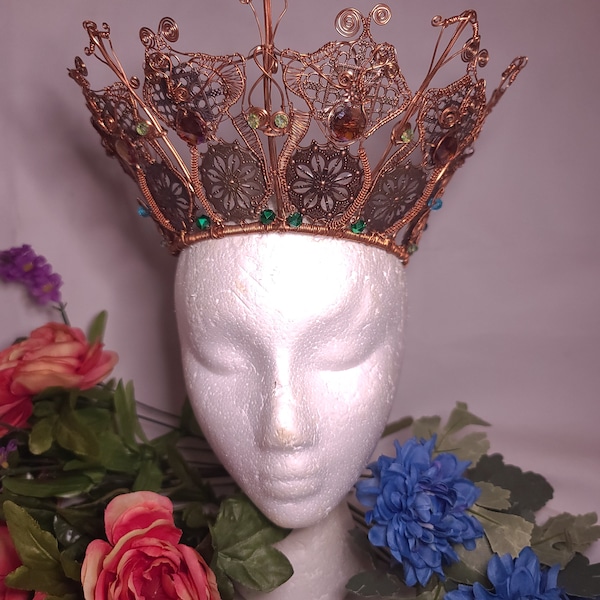 Copper Crown inspire by The Witcher Origins crown with a Victorian and Renaissance twist
