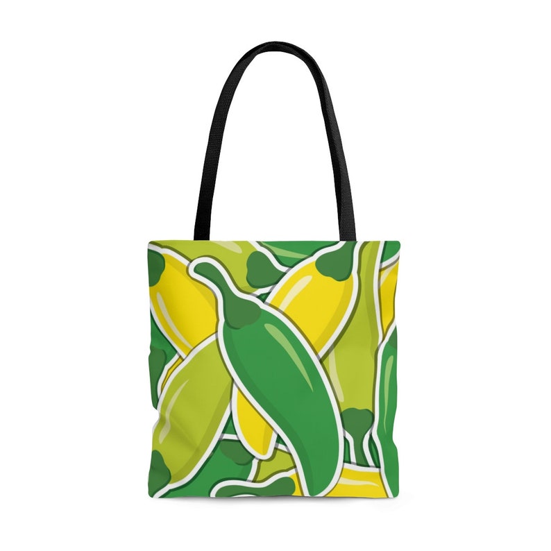 Shopping Bag Handbag Funky Vegetable Mixed Chili Chilli Pepper Tote Bag Canvas Beach Bag