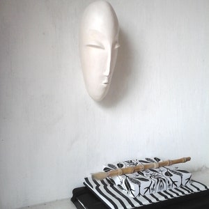 White ceramic head Modernist art, 3d Brancusi style sculpture, zen decor and minimalist art gift for her image 7