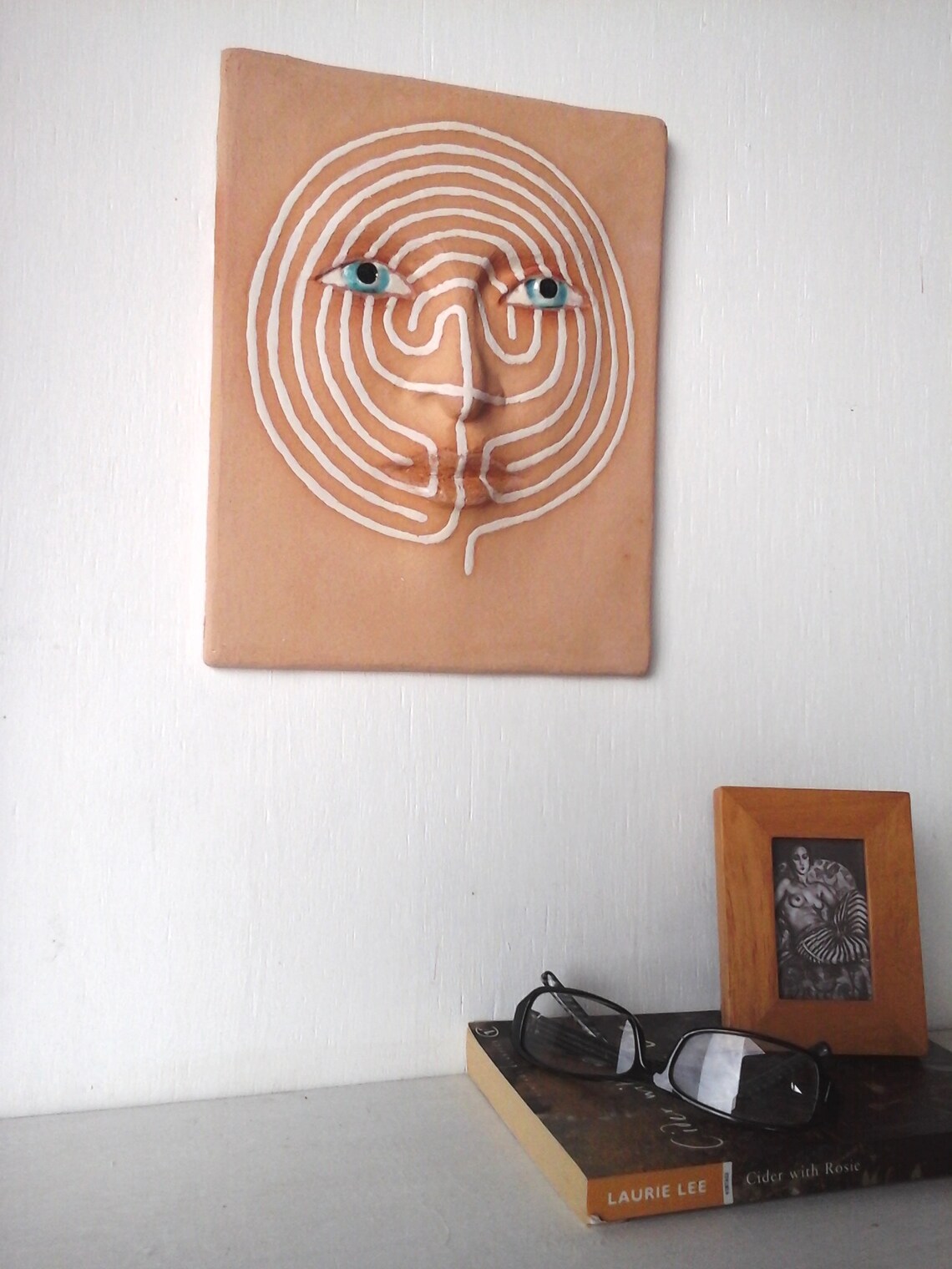 Maze wall art ceramic sculpture art face labyrinthine Etsy