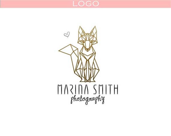 premade minimalist fox logo for etsy store blog design png etsy etsy
