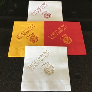 Mah Jongg Cocktail Napkins
