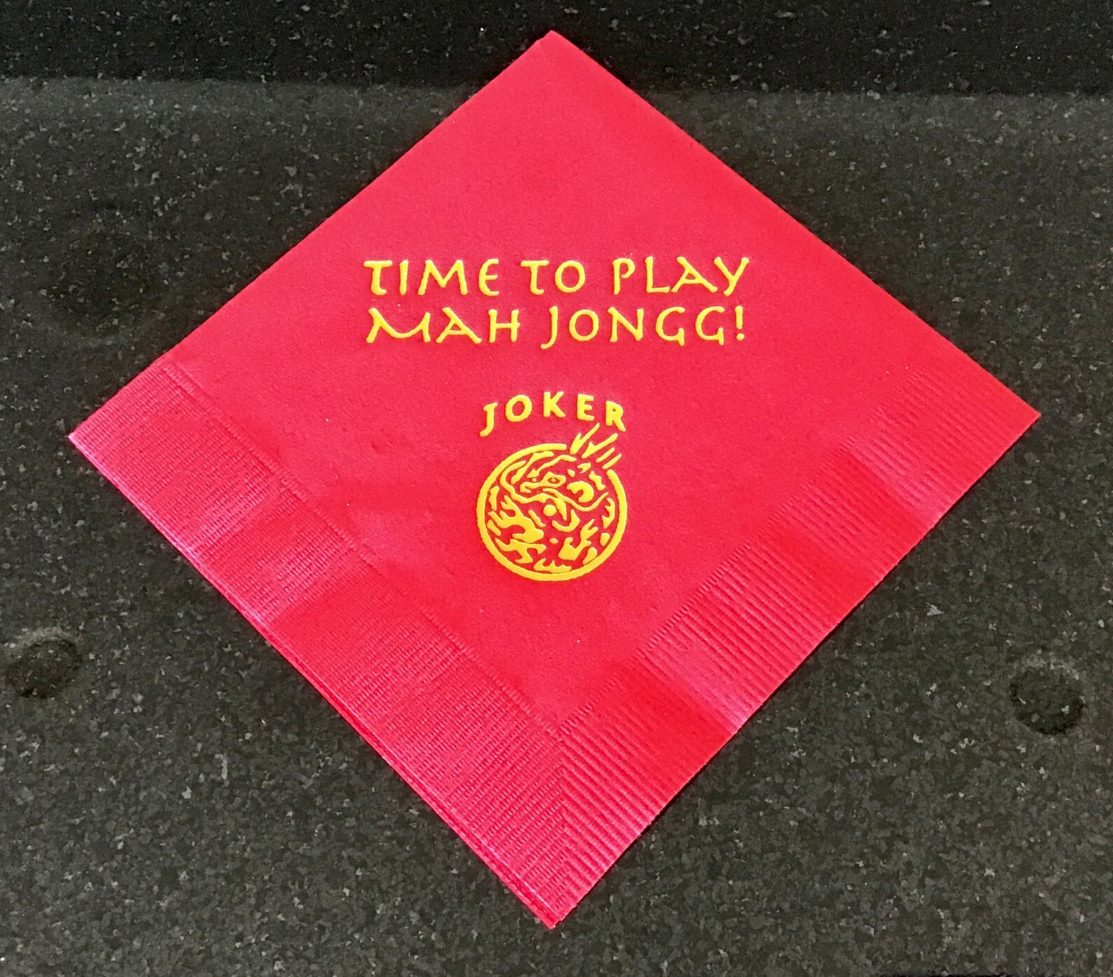 Mah Jongg Cocktail Napkins Etsy