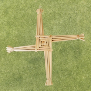 Brighid&#39;s Cross - wall decor - straw - wheat weaving -  corn dolly - Irish
