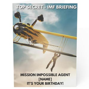 Mission Impossible Grußkarten zum Geburtstag - lustige, einzigartige und personalisierte Karten