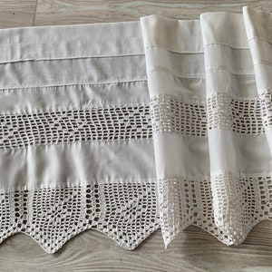 Curtains crochet lace bistro curtain