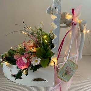 Coal Iron Shabby Flowers Country House Decoration
