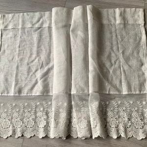 Panel curtain linen + tulle lace