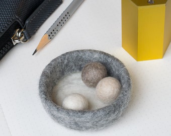 Cashmere Fidget Marble and Felt Desk Tidy Gift Set