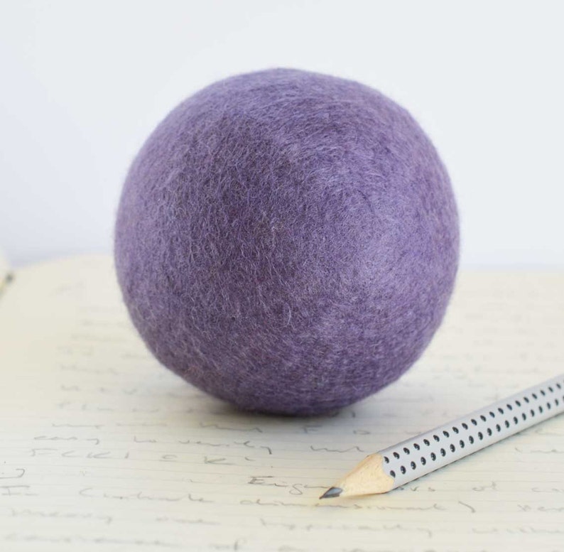 Dried Lavender Stress Ball Desk accessory Office decor Stress relief office toy Paperweight Aromatherapy wool felt ball Relax Keep Calm image 2