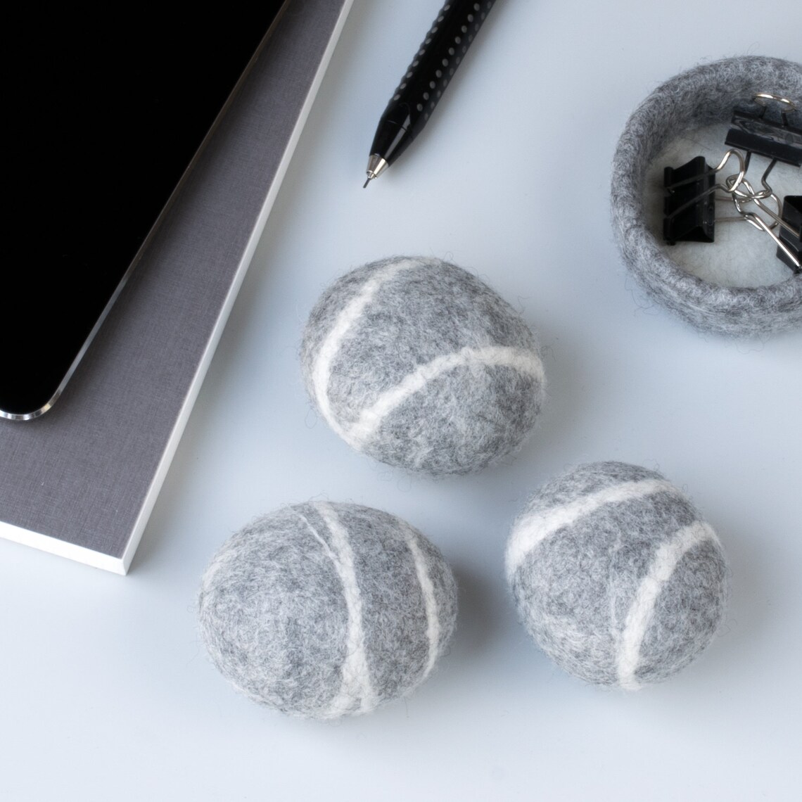 Felt Fidget Stones. Set of Three Weighted Felt Palm Stone Etsy UK