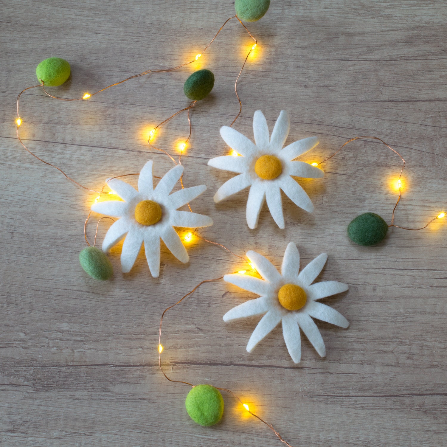 Felt Daisy Garlands for Decorations Spring Party Decor