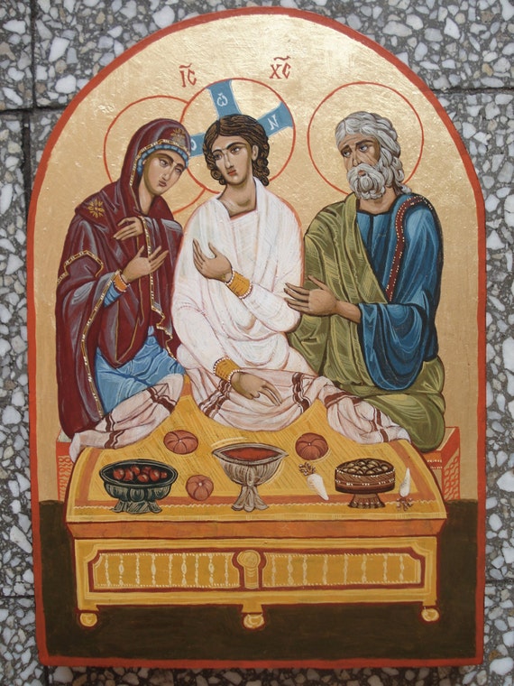 Articles similaires à Icône orthodoxe « Sainte famille », icône