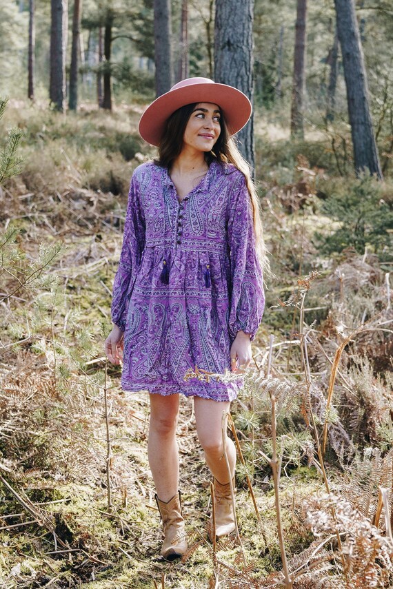 Florence Mini Dress Orchid Purple 