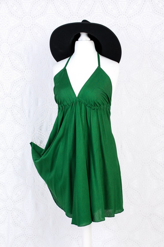 Medusa Short Halter Dress Plain Block 