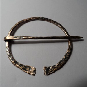 Viking Fibula Cloak / Scarf / Kilt Pin Forged Bronze Exact Replica of Ancient Fibula Pin Brooch LARP Roman Greek Celtic image 2