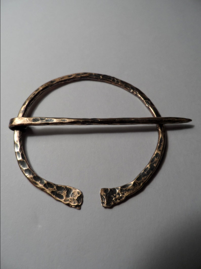 Viking Fibula Cloak / Scarf / Kilt Pin Forged Bronze Exact Replica of Ancient Fibula Pin Brooch LARP Roman Greek Celtic image 2