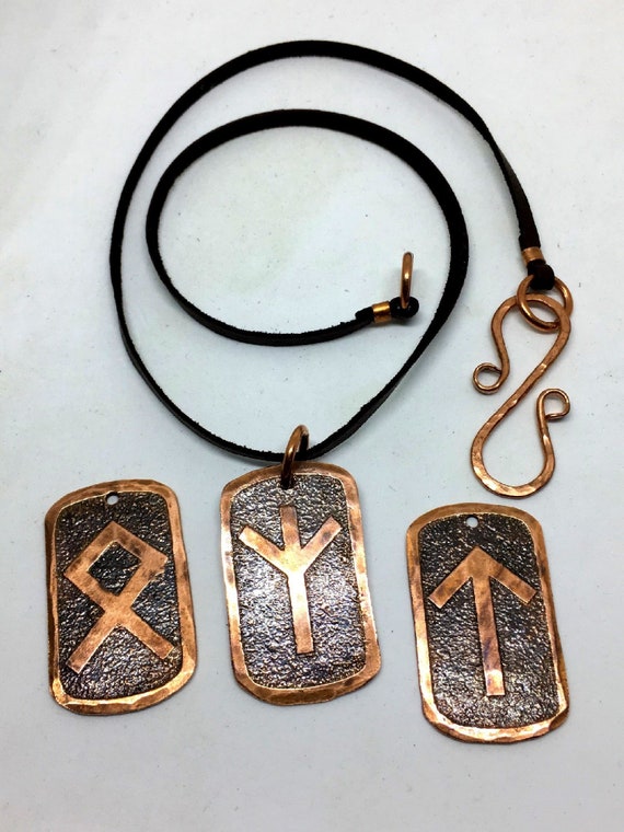 Nordic Viking Rune Necklace - Stainless Steel Elder Futhark Pendant, 24 Symbols, Adjustable Chain, Pagan Amulet