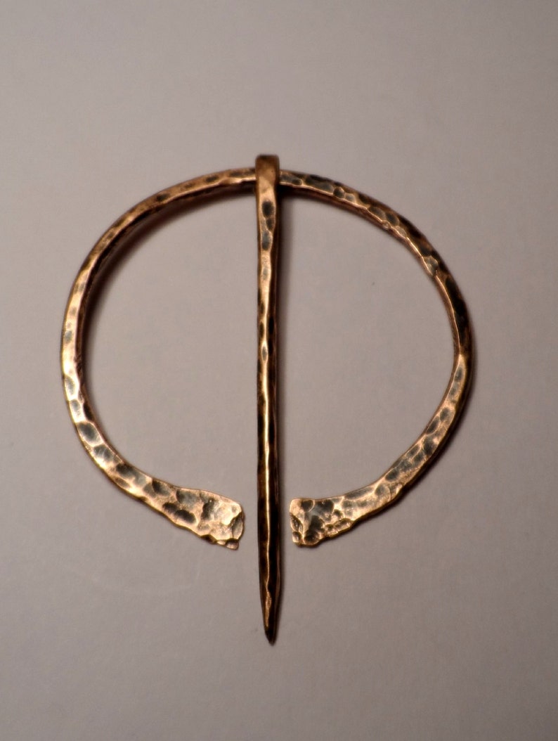 Viking Fibula Cloak / Scarf / Kilt Pin Forged Bronze Exact Replica of Ancient Fibula Pin Brooch LARP Roman Greek Celtic image 4