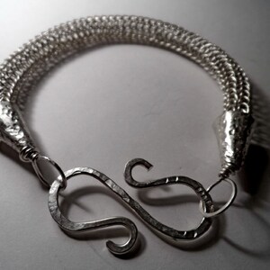 Fine Silver Viking Knit Bracelet Polished Traditional Genuine .999 Fine Silver Vikings Ragnar Odin Thor Floki image 2