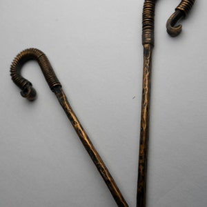 Bronze Viking Hair / Cloak / kilt Pin - Forged - Hammered & Antiqued Hairpin