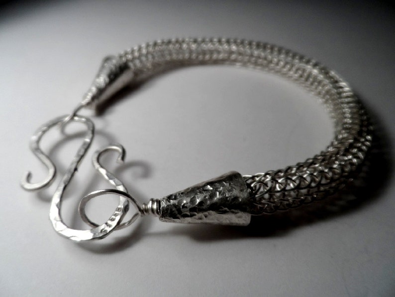 Fine Silver Viking Knit Bracelet Polished Traditional Genuine .999 Fine Silver Vikings Ragnar Odin Thor Floki image 3