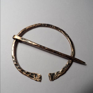 Viking Fibula Cloak / Scarf / Kilt Pin Forged Bronze Exact Replica of Ancient Fibula Pin Brooch LARP Roman Greek Celtic image 1